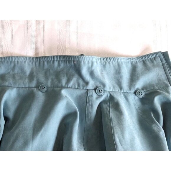 ANNE KLEIN Teal Faux Suede Jacket w/ Zippered Pockets Mid-Weight Springy Size S - Picture 8 of 8